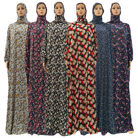 Robe De Prière Islamique Femme Manches Longues - Modèle 2025 Noir - Pratique Et Discrète