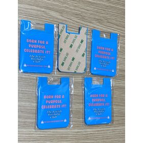 Wholesale Mobile Credit Card Holder Lanyard adhesive back ID Card Holders Silicone Phone Card wallet For Cell Phone