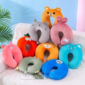 Cartoon cute travel sleeping eye mask u-shape neck pillow