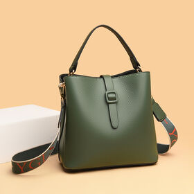 Women's leather Bucket bag 2024 autumn new soft leather tote bags large capacity crossbody sling bags for women