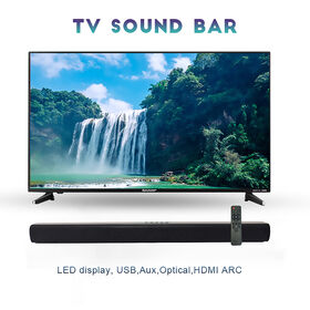 Barra de Sonido Bluetooth 2.0CH 40W de Alta Calidad con Subwoofer, Sistema de Cine en Casa para TV