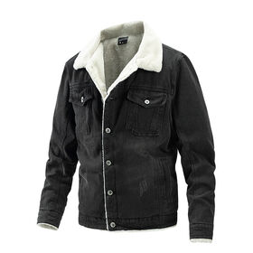 Veste Jean Homme Délavé ENEN - Style Camionneur Vintage, Grande Taille M-4XL, Boutons, Coupe Classique, Pour Toutes Saisons - 6