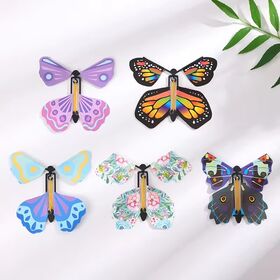 LUCKYLY-10 Pcs Papillon Volant Magique Wind Up Papillon Bande De