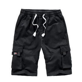 Short D'été Homme Coupe Droite - Chino Léger, Taille élastique Avec Cordon, Poches, Pour Sport Ou Détente - 5