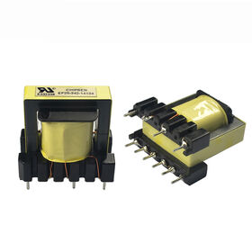 Transformateur AC/DC type horizontal EF25 à enroulement en cuivre 45 volts, transformateur haute fréquence à tension variable et bobine personnalisée 24 volts