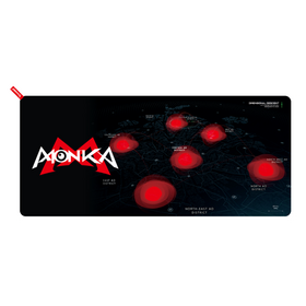 Alfombrilla de ratón XXL, fibra para juegos + goma natural de alta densidad, superficie con revestimiento de vidrio con textura dura y un tacto ligeramente granulado.