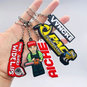 Custom 2d soft pvc keychain key chain logo Soft Rubber Keychains Silicone Keyring Rubber Personalized 3d customized KEY CHAIN
