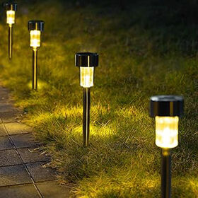 Prix usine Lumières de passerelle à LED blanc chaud à énergie solaire, lumière décorative de paysage étanche, lumière solaire de jardin