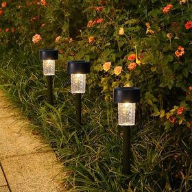 Luz de Jardim por Atacado, Luzes de Caminho LED Branco Quente com Energia Solar, Luz Decorativa de Paisagem à Prova D'Água