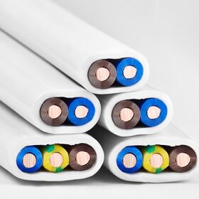 Cable eléctrico plano de 2 o 3 núcleos con aislamiento y cubierta de PVC para electrodomésticos