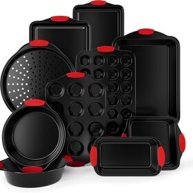 10 Piece Baking Pan Set with Silicone Handles Cake Baking Mold Set