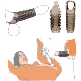 individual packets of personal lubricant Enhance Pleasure with the Silicone Penis Sleeve with Vibrator