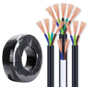 0.75mm 1mm 1.5mm 2.5mm H05VV-F Round Heat Resistant Flexible Electrical Cable Wire Black 2C 3C 4C 5C