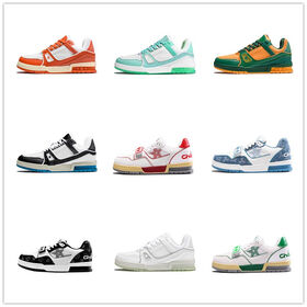Wholesale Original leather Shoes Man woman shoes black fashion Lvs Trainers designer shoe