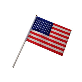 Wholesale Polyester Mini Small Hand Held All Counrty Flag Hand Waving Flag With Plastic Pole