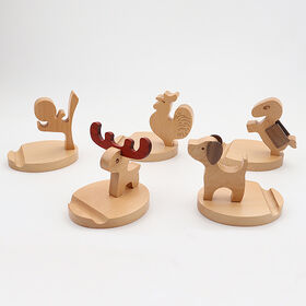 Support de Smartphone Portable en Bois, Support de Bureau pour Téléphone Cellulaire