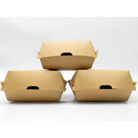 Leakage-proof Oil-proof water-proof Kraft paper buger box China supplier