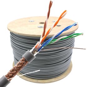 كابل إيثرنت Cat5e OEM طول 1000 قدم 24AWG PVC CCA SFTP لنقل البيانات
