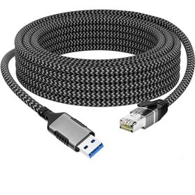 USB zu Ethernet Kabel USB 3.0 A Stecker auf RJ45 Stecker, Tragbares Geflochtenes Kabel USB zu RJ45 Gigabit LAN Netzwerkkabel