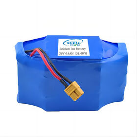 VCELL/OEM Bloc de batterie lithium-ion 18650-10S2P 36V 4.4AH avec PCM pour véhicule électrique, lampe solaire, UPS, stockage d'énergie hors réseau
