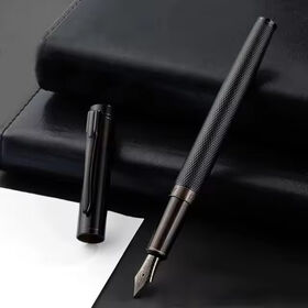 Stylo Plume Promotionnel Forêt Noire avec Plume Extra Fine, Belle Texture d'Arbre, Excellente Écriture, Idéal Cadeau