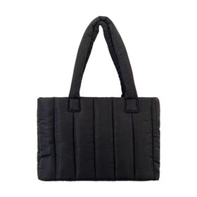 Women's Puffy Crossbody Bag - Nylon Quilted Puffer Tote, Adjustable Sling Purse For Travel & Daily Use
