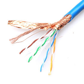 مصنعون كابل شبكة Cat6 SFTP LAN إيثرنت 4 أزواج 23AWG CCA 0.57mm PVC للاستخدام الداخلي