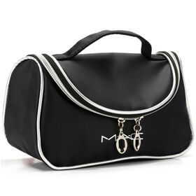Lightweight Hanging Toiletry Travel Satin Cosmetic Case MakeUp Organizer Pouch for Women Custom Makeup Bag