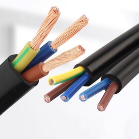 Câble Flexible Noir en PVC à 2 Conducteurs, 3 Conducteurs, Fil Rond 0.75, 1, 1.5, 2.5mm Prises 3183Y / H05VV-F - Câble Électrique