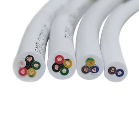 White Flex Electrical Cable 2 Core - 5 Core Round Electrical Cable 0.75mm - 2.5mm 240V PVC Flexible Cable 6A 10A 16A 25A