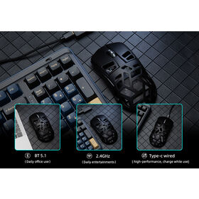 Souris Gaming sans Fil avec Taux d'Interrogation de 8000 Hz, Coque Légère en Alliage de Magnésium et Logiciel Personnalisable