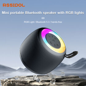Mini altavoz Bluetooth inalámbrico portátil para coche, ordenador y exteriores con luces RGB deslumbrantes