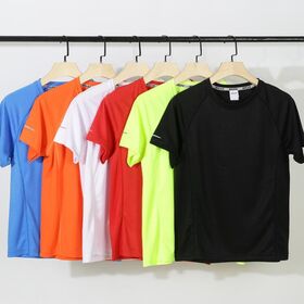 Kaos T-Shirt Pria Polos 100% Poliester Kualitas Tinggi untuk Anak Muda Keren 180 Gram Grosir Custom