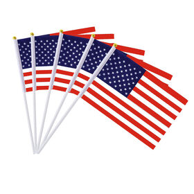 Wholesale American hand flag American mini double-sided14*21cm stick flag