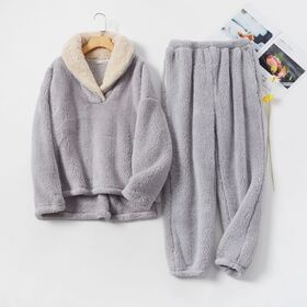 Pantalon Pyjama Polaire Noël Couple Famille - Flanelle Chaud Velours Taille Élastique - Hiver Confort