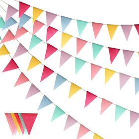 Harga Pabrik Garland Bunting Segitiga Warna-warni, Dekorasi Spanduk Bendera Pesta Ulang Tahun