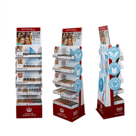 Exhibidor de cartón corrugado PDQ para cosméticos, pintalabios PDQ - Soluciones de packaging para punto de venta