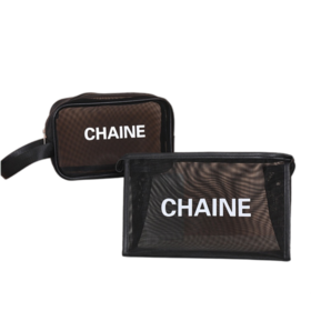 Transparent Mesh Travel Toiletry Bag, Breathable Stylish Cosmetic Pouch, Portable Makeup Storage Bag for Travel, Wholesale Custom