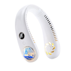 No Leaf Hanging Neck Fan，Portable Electric Fan with USB Charging，