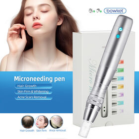 BOWKET Dermapen mit LED 7 Farben, Microneedling Meso Derma Pen für professionelle Gesichtsbehandlungen