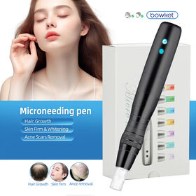 Stylo électrique photonique LED Microneedle Derma Pen avec 7 couleurs LED Dispositif de beauté pour soins de la peau
