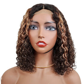 Pelucas de Cabello Humano Rizado Kinky Jerry HD 4*4 con Frontal de Encaje, Peluca Frontal de Encaje Pre Depilada para Mujeres Negras