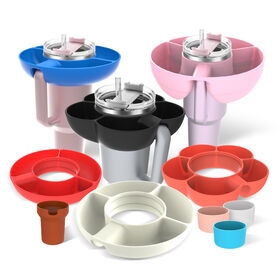 Silicone Snack Ring Snack Bowl For Cup 40 oz Tumbler With Handle Silicone Snack Tray