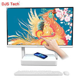 OEM Brand wholesale AIO PIO DIY Office 23.8inch Business wireless charging Computer Touchscreen Barebone Desktop All in One PC