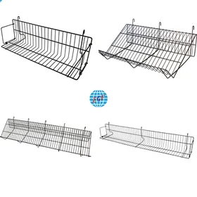 4 Size Adjustable CD/DVD Grid Wall Shelves for Retail Store
