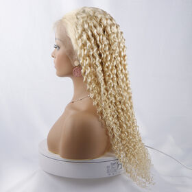 Cheap 13*4 Hd 360 Full Lace Frontal Deep Curly Peruvian Raw Human Hair Pre Plucked 4*4 Lace Closure 613 Bob Wigs For Black Women