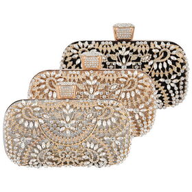 Pochette de soirée en diamant ajouré pour femmes, sac à main Chic en