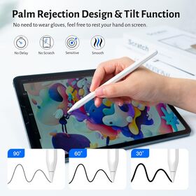 Lápiz Óptico Inalámbrico con Punta de Precisión, Lápiz Inteligente con Indicador de Batería para Apple iPad Pro
