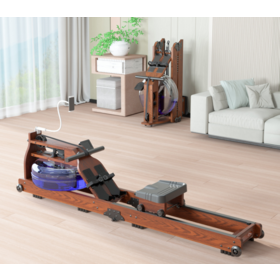 Wholesale foldable wood smart water block rowing machine Gym commercial wood water block rowing machine