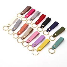 Lanyards Personalizados Regalos Promocionales Duraderos Cortos de Cuero PU Personalizados Llaveros para Coche